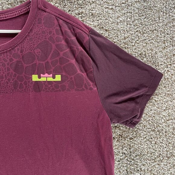 Labron James Shirt Mens Extra Large Purple Nike Elephant Print Dri Fit Athletic - Picture 3 of 12